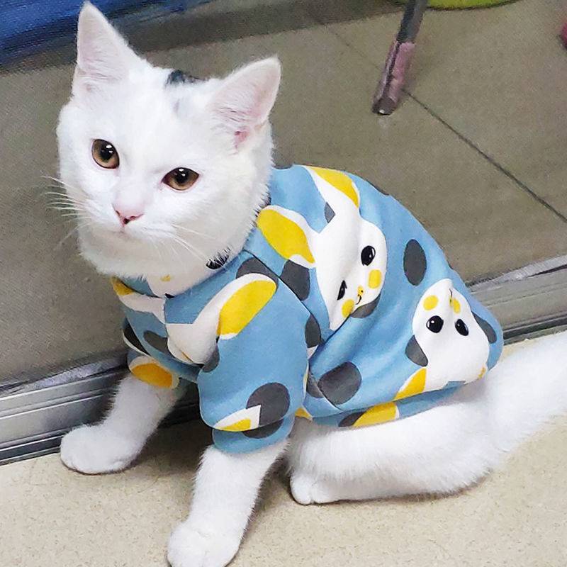 Sweater Hangat Motif Kartun Bahan fleece Untuk Anjing / Kucing