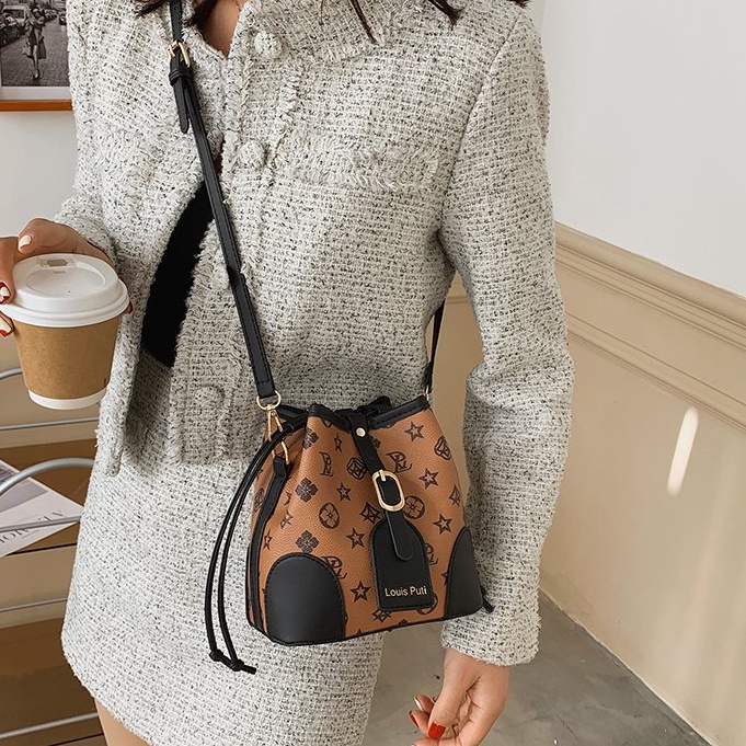 BJ61304 - BROWN/COFFEE FLOWER - TAS SLEMPANG SERUT WANITA FASHION IMPORT MODIS ELEGAN TERMURAH TERLARIS TERBARU BAGSTORE JAKARTA TAS BATAM ZC1304