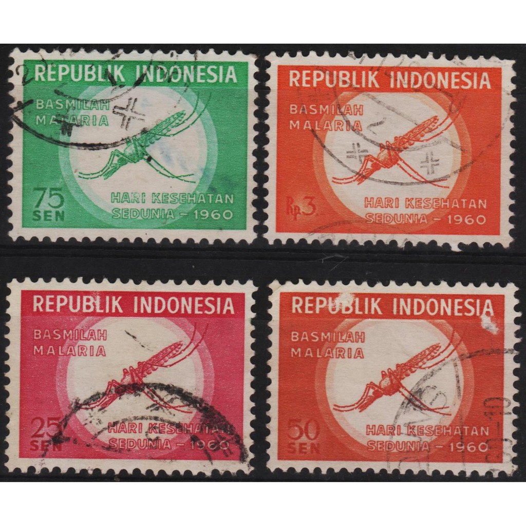 

Perangko Filateli A1-59 Indonesia VFU 4v 12.11.1960 World Health Day