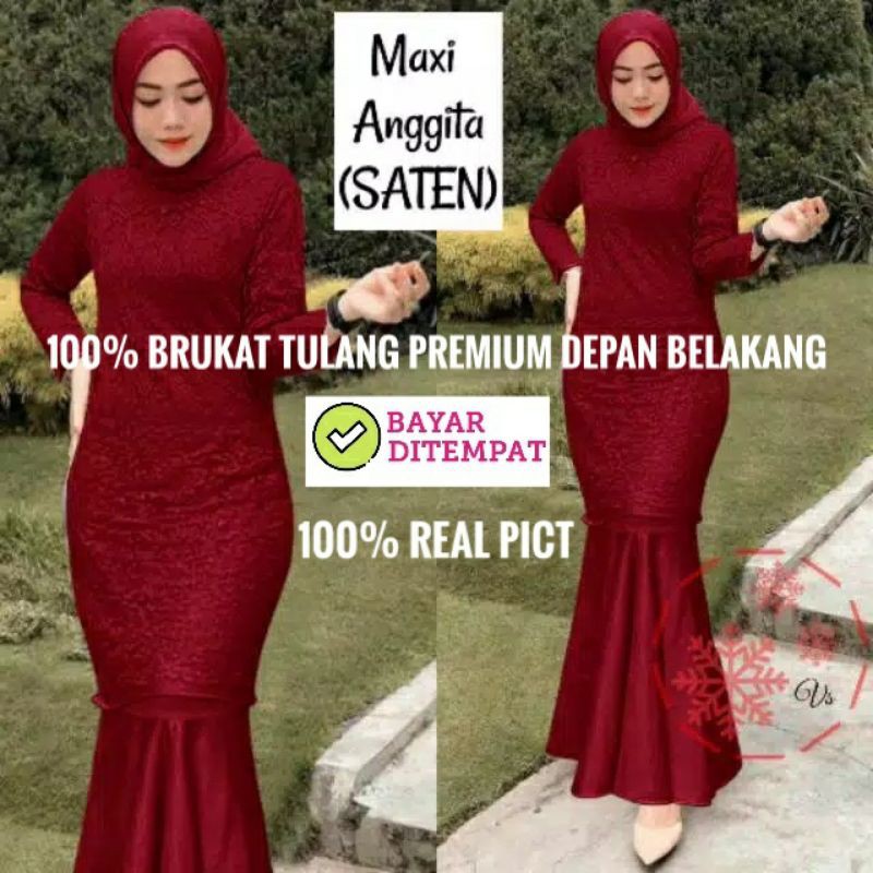 Gamis Brukat Mewah Baju Pesta Busui Anggita Devisila