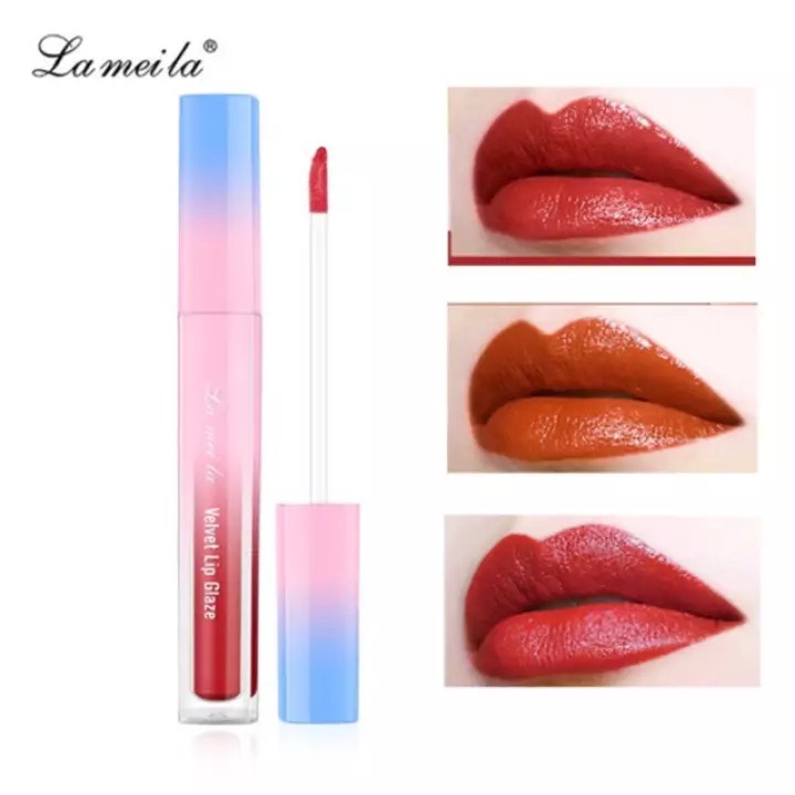 Lipstik Matte Anti Air Dan Tahan Lama Lameila Velvet Lip Glaze - Lipstik Tahan Lama Anti Air 24 Jam Korea - Lipstik Ala Korea / Lipstick Lip Cream Lip Balm Lipgloss - Lipstik Korea Tahan Lama Anti Air - 6 Variasi Warna Matte