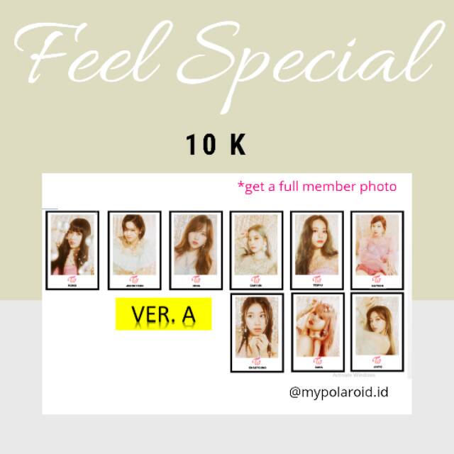 [UNOGFICIAL] TWICE - FEEL SPECIAL PHOTOCARD