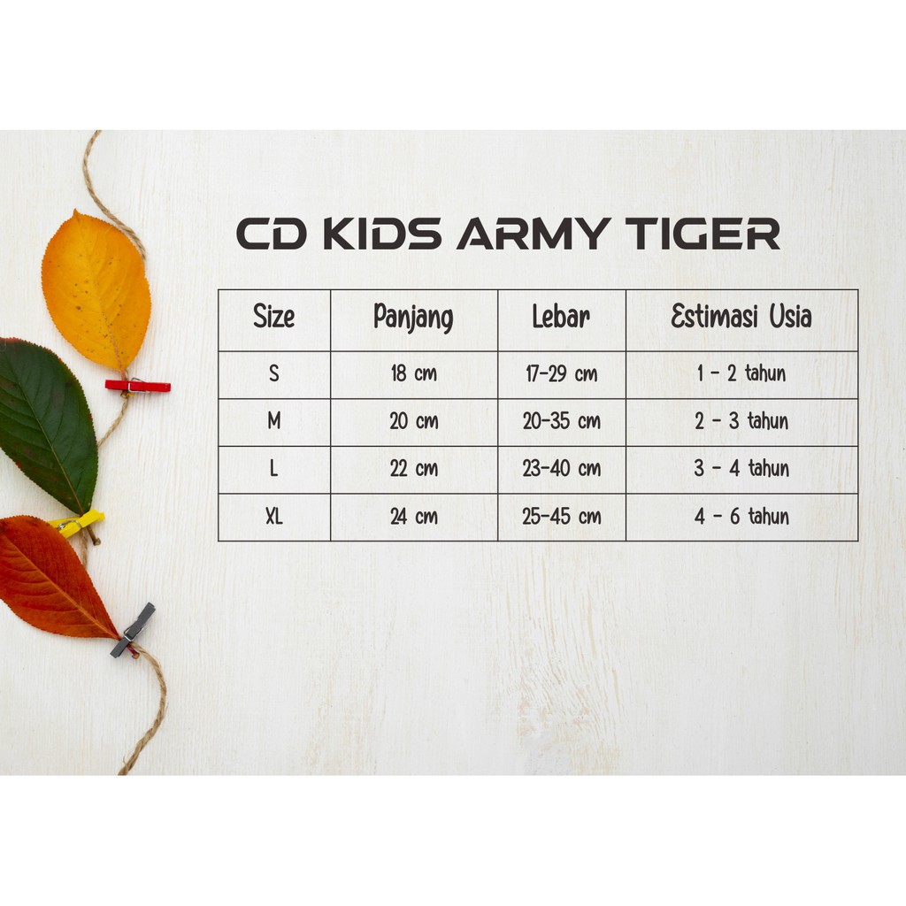 CD anak laki SML XL ~ CD army TIGER ~ CD anak ~ CD anak laki laki