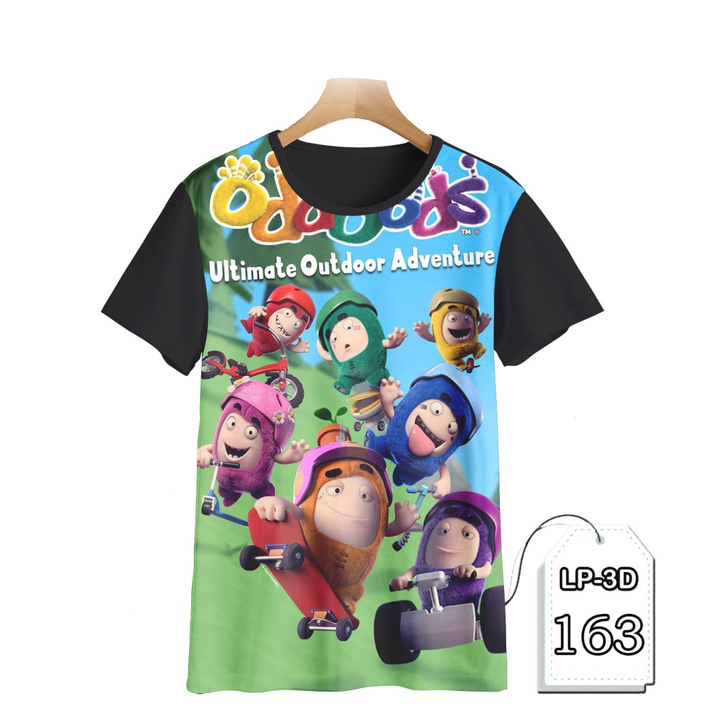 KAOS Oddbods Printing 3D Baju Anak Oddbods Kartun TV Animasi #LP3D-163