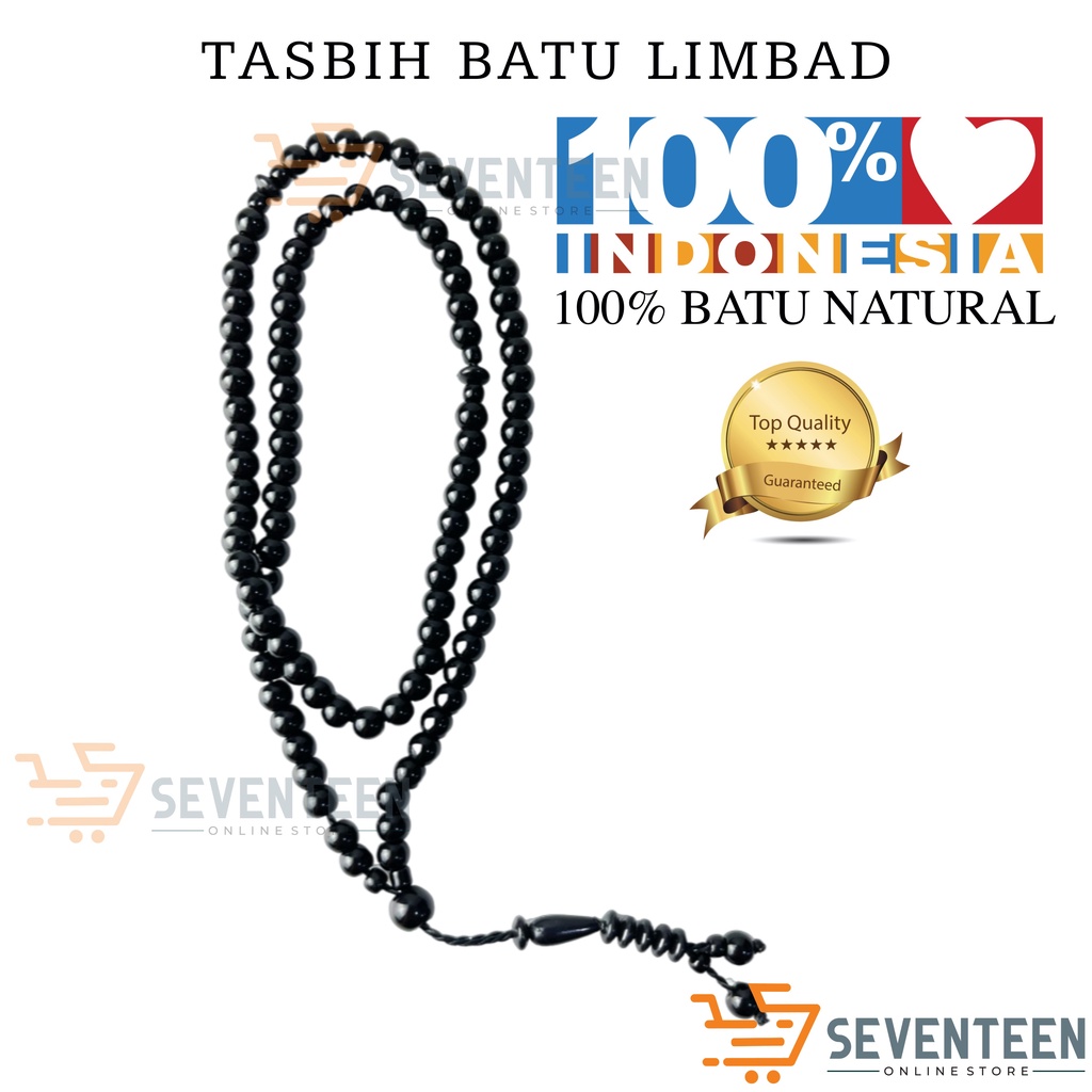 SEVENTEEN TASBIH LIMBAD BATU KESEHATAN ISI 99 BUTIR TASBIH BATU NATURAL ASLI TASBIH SHOLAT MUSLIM AQ