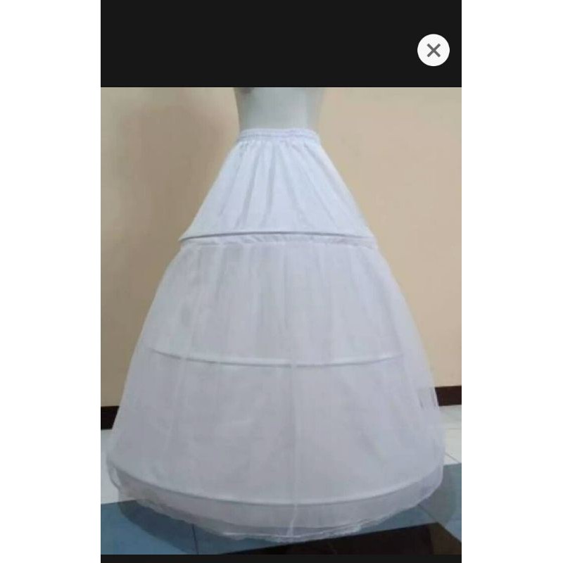 Petikut/peticoat/pengembang gaun pengantin ring 3 dengan plus kain Tile/Perticcoat/Pertikut Pengembang Gaun ring 3 plus tile berkualitas diameter 95 CMPetticoat Ring 3 Murah Meriah Kualitas Baik Rok Pengembang Gaun Wisuda Ujian Pengantin Petikut