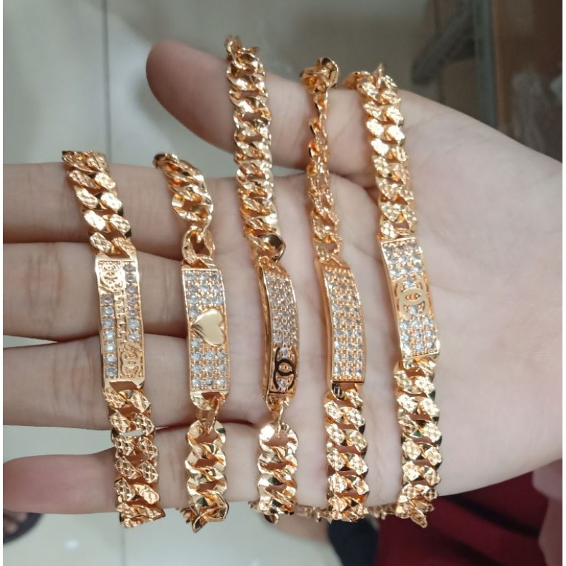AL87. Gelang xuping wanita lapis emas dgn mata zircon