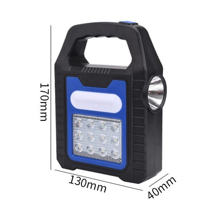 Senter Camping Lampu LED Solar Power Rechargeable 12 LED - YD-878A