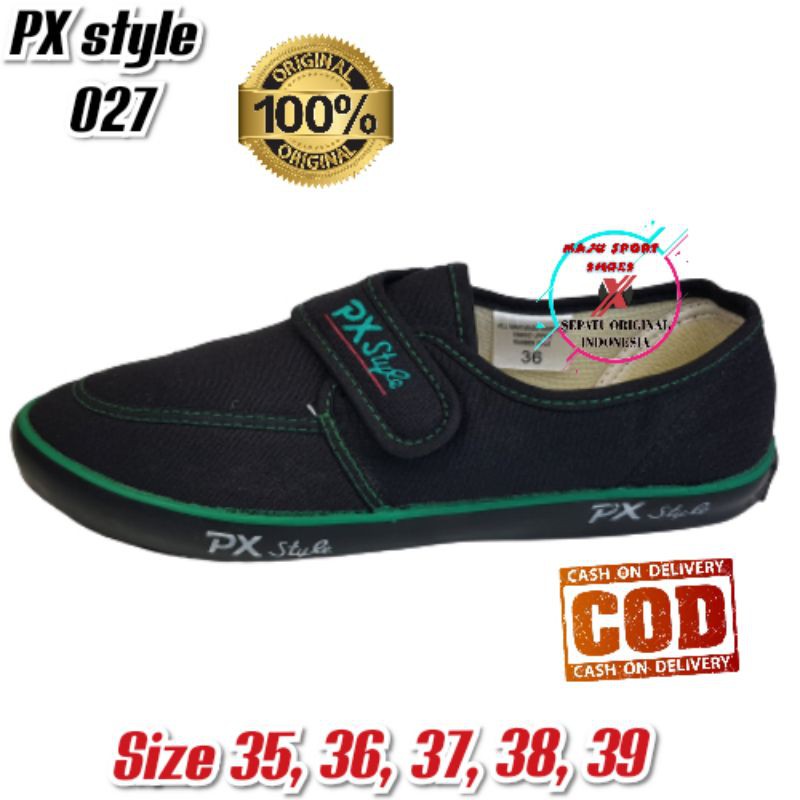 PX STYLE 027 018 - sepatu Slip On wanita perekat , sepatu kerja , sepatu lukis