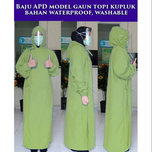 BAJU APD MODEL GAUN TOPI KUPLUK