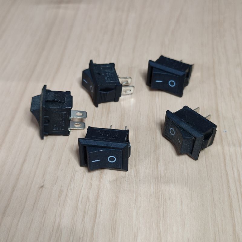 saklar rocker switch on off 2 pin hitam kecil