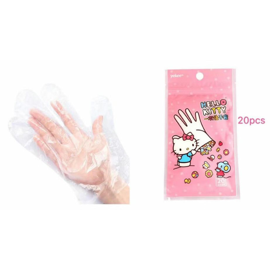 SARUNG TANGAN PLASTIK HELLO KITTY ISI 20 PC