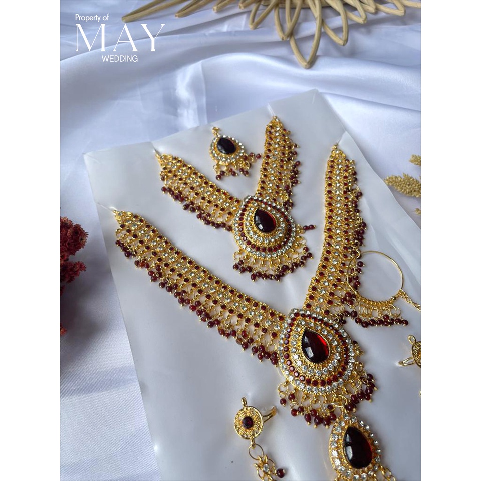 Set Bridal India / Set Kalung India Full Batu