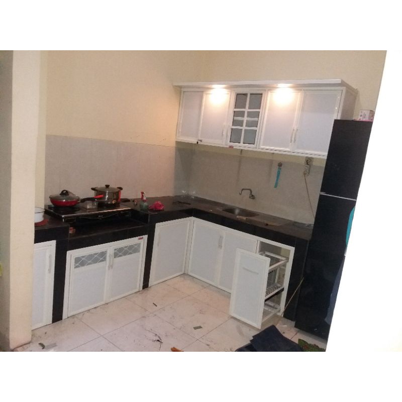Kitchenset Dapur Bahan ACP Komposit Anti Rayap/Lapuk Gratis Lampu Tanam & Pemasangan CV. RAJAKARYA 2