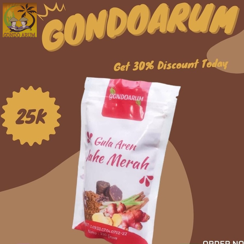 

gula aren jahe merah / gula jahe bubuk / gula jahe wonosobo/ gula jahe instan 250 grm