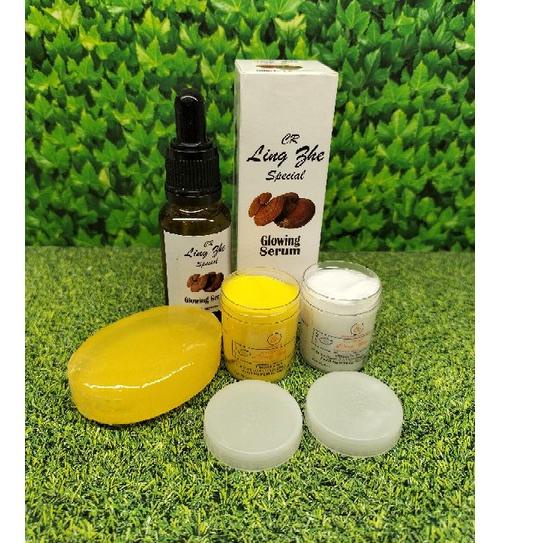 ぐ PAKET CREAM LING ZHI / LING SHI / LING CHIE 4in1[Cream siang&malam+Sabun+SERUM] ⇛