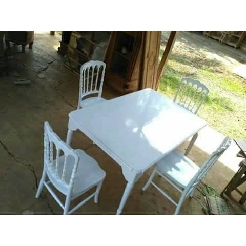 kursi makan meja makan vintage kayu jati minimalis mewah unik jepara