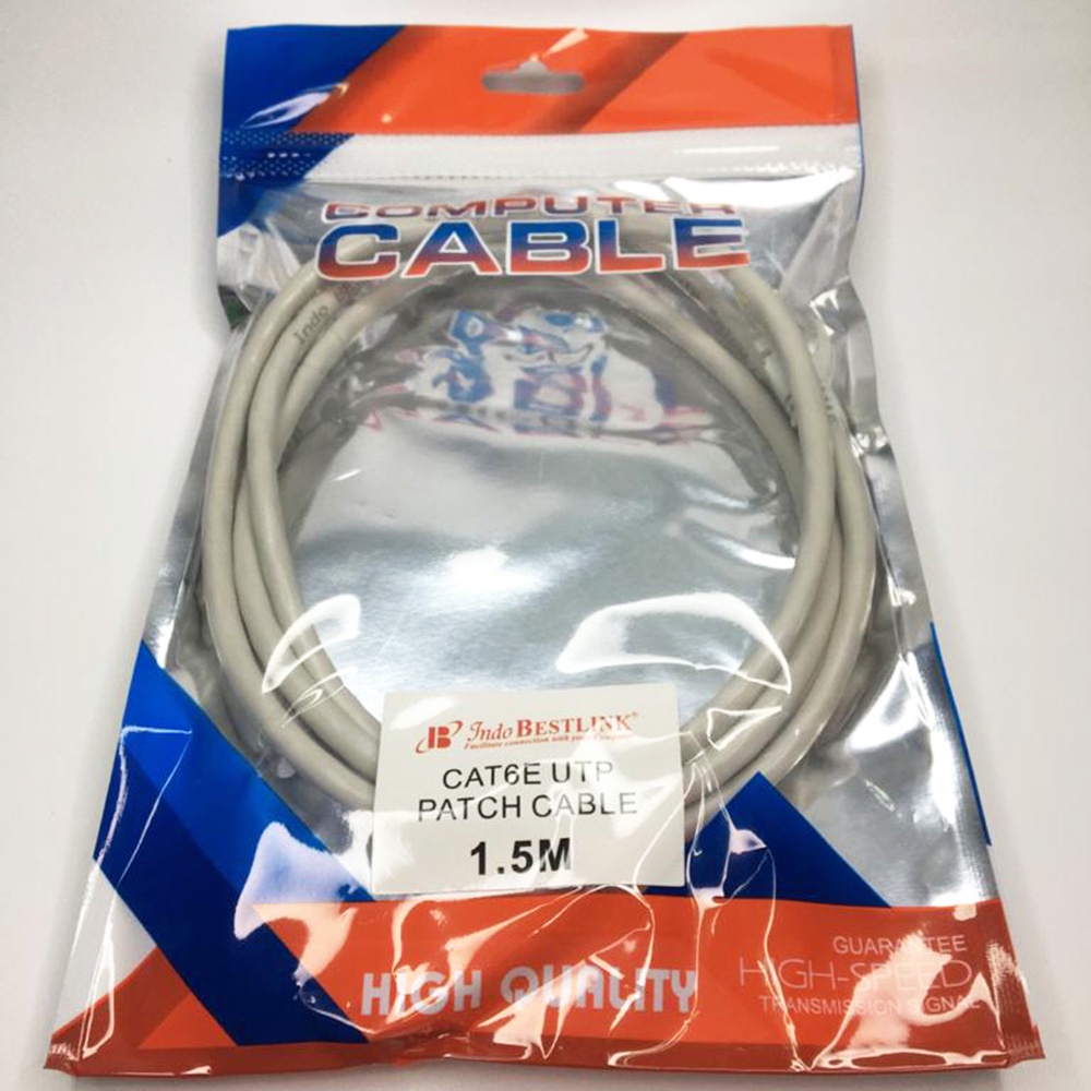 Kabel LAN Cat6 1.5m 3m 5m Good Quality / Patchcord Cat 6 rj45 Straight Pabrikan siap pakai