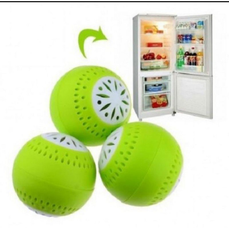 READY Penghilang Bau Kulkas FRIDGE BALLS Lemari Pakaian Rak Sepatu 3PCS