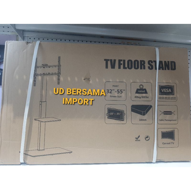 krisbow bracket tv standing floor 32-55 inc tv bracket berdiri KRISBOW tv stand