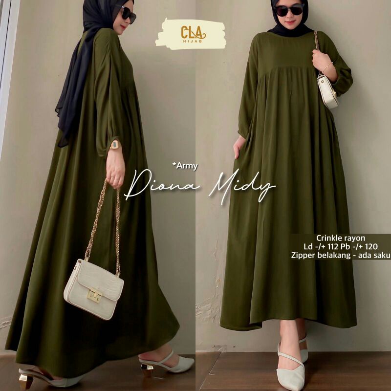 LUINO, DIANA, WIYANA Midi Dress Ori by Cla