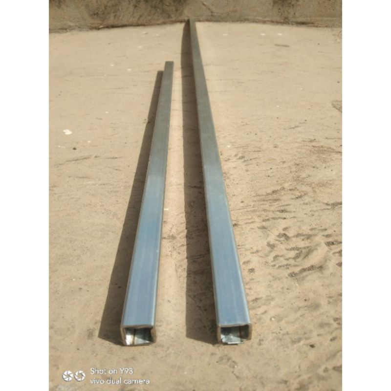 Besi galvanis holo 1,5 x 1,5 untuk bentangan gantungan baju 100cm