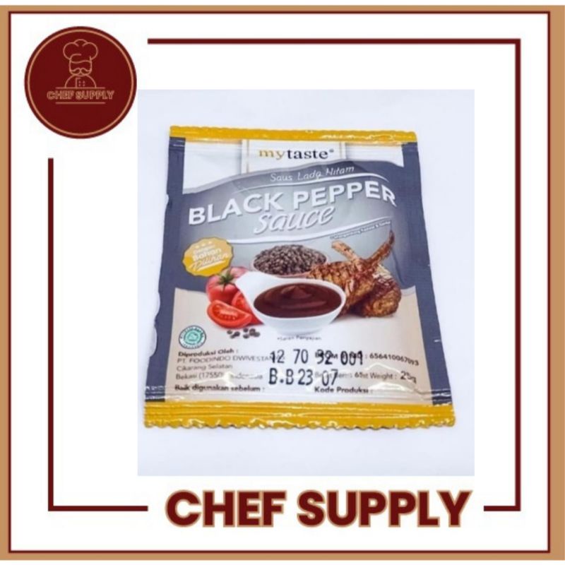 

BLACK PEPPER SAUCE MY TASTE 25 GR SAUS LADA HITAM HALAL SIMPLE ENAK