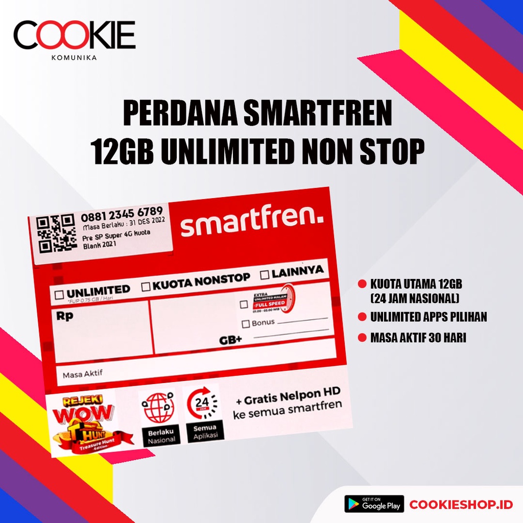 PERDANA SMARTFREN UNLIMITED NONSTOP 12GB