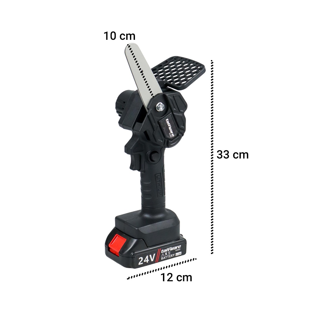 Taffware Gergaji Mesin Cordless Chainsaw 24V 800W - D2605 - Black