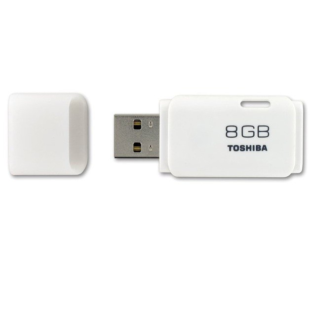 Toshiba Hayabusa USB Flash Drive 8GB - THN-U202W0080 (BULK PACKING) - White