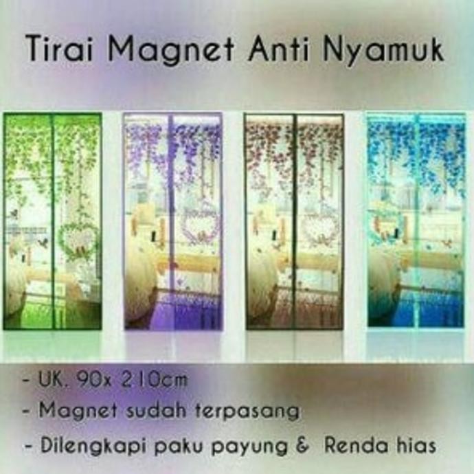 Promo NEW Tirai anti  Nyamuk  magnet sudah terpasang pintu 