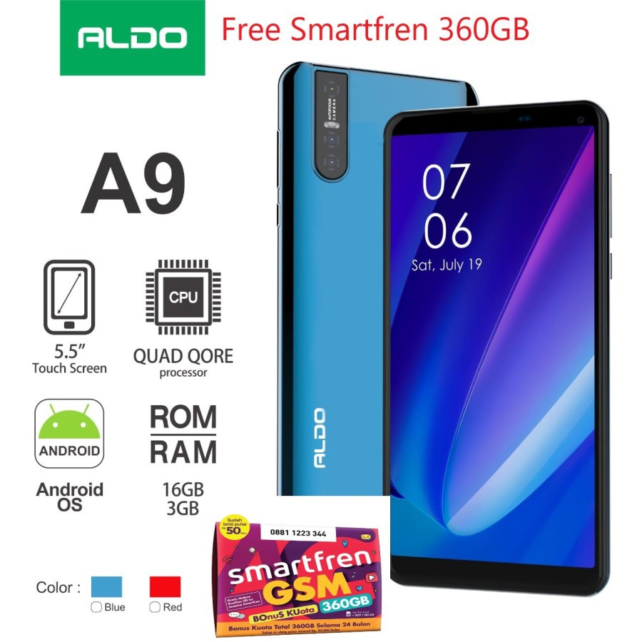 HP ANDROID 4G MURAH ALDO XS RAM 3/16GB / HP SMARTPHONE ALDO A9 3/16