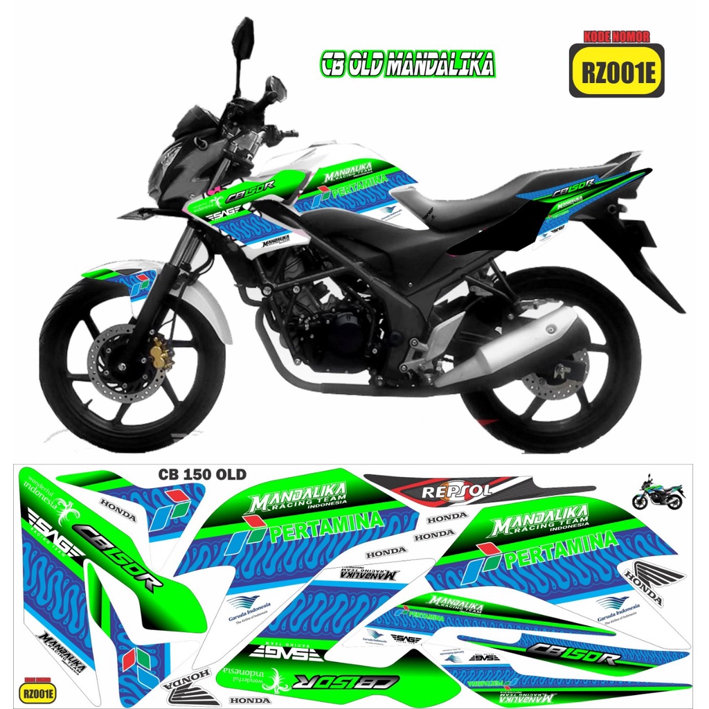 striping decal Cb old mandalika, variasi Cb old mandalika