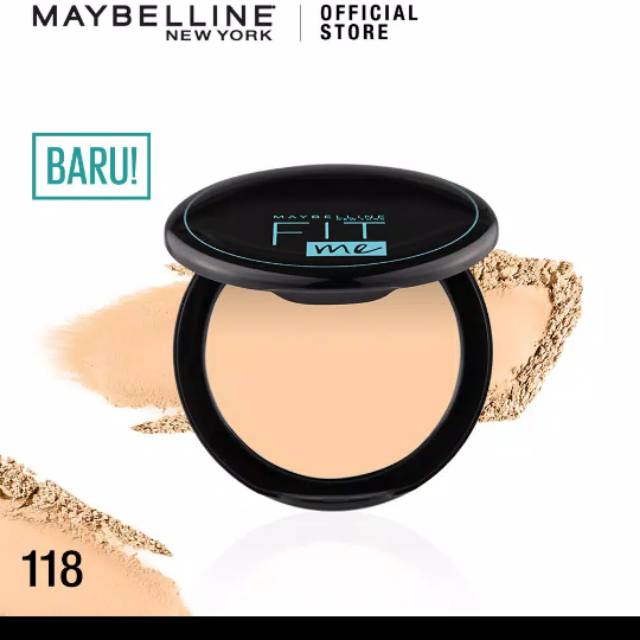BEDAK FIT ME ORIGINAL MAYBELLINE SHADE 118 LIGHT BEIGE
