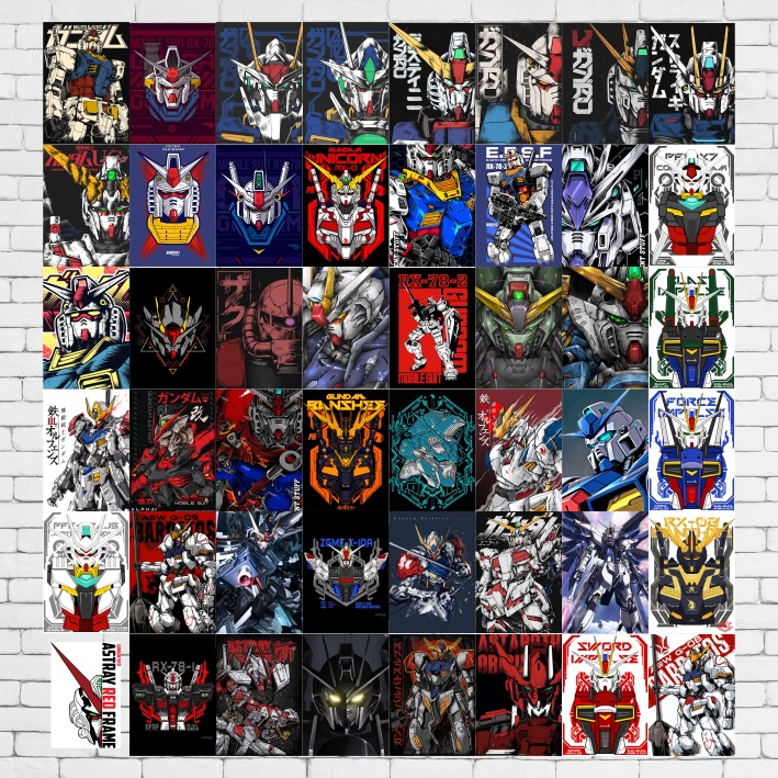 Poster Gundam Anime Aesthetic Hiasan Dinding Kamar Cowok Wallpaper Walldecor