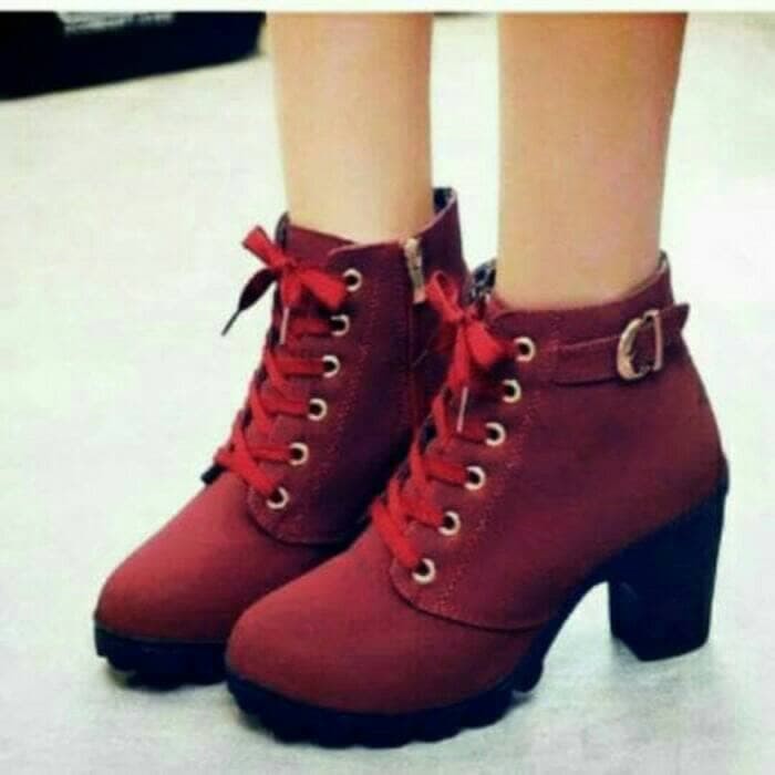 Retro Sponge Cake Tebal Bawah Harajuku Martin Boots Wanita Inggris Angin Musim G