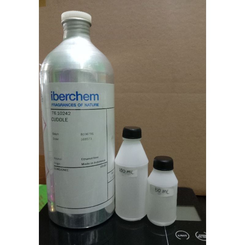 bibit parfum murni ecer 100 ml kemasan botol plastik aroma bedak bayi /cuddle