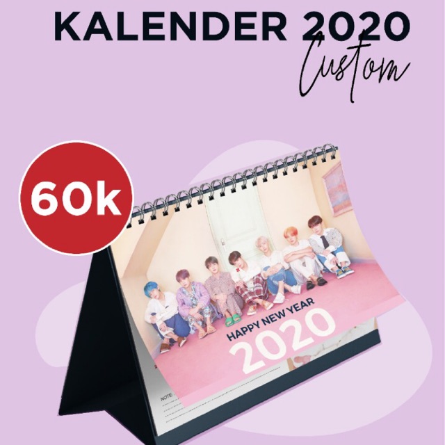 

KALENDER MEJA 2020 dengan menggunakan art carton ukuran 15x21 A5