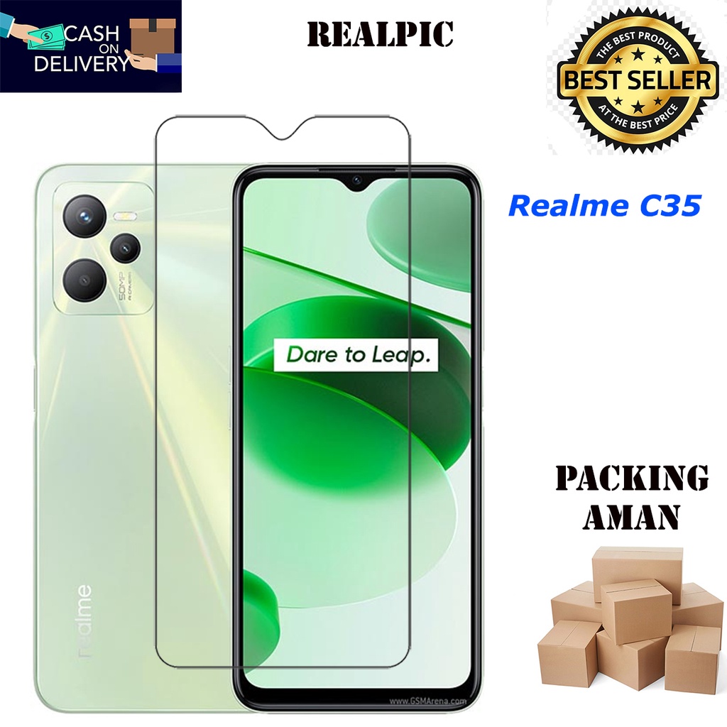 Tempered Glass Realme C35 Screen Protector Anti Gores