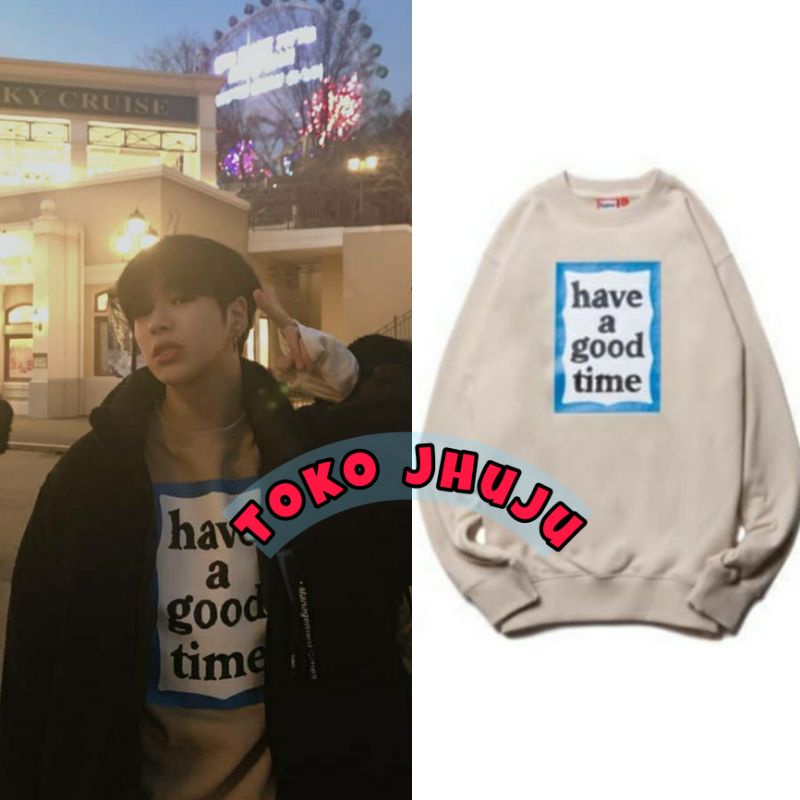 Basic Sweater Treasure Yoon Jaehyuk style Have a Good Time print DTF