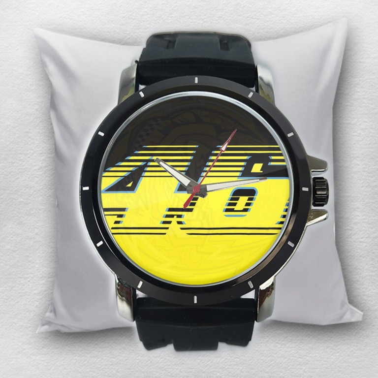 VR46  Valentino Rossi 02 Jam Tangan Pria Rubber Custom