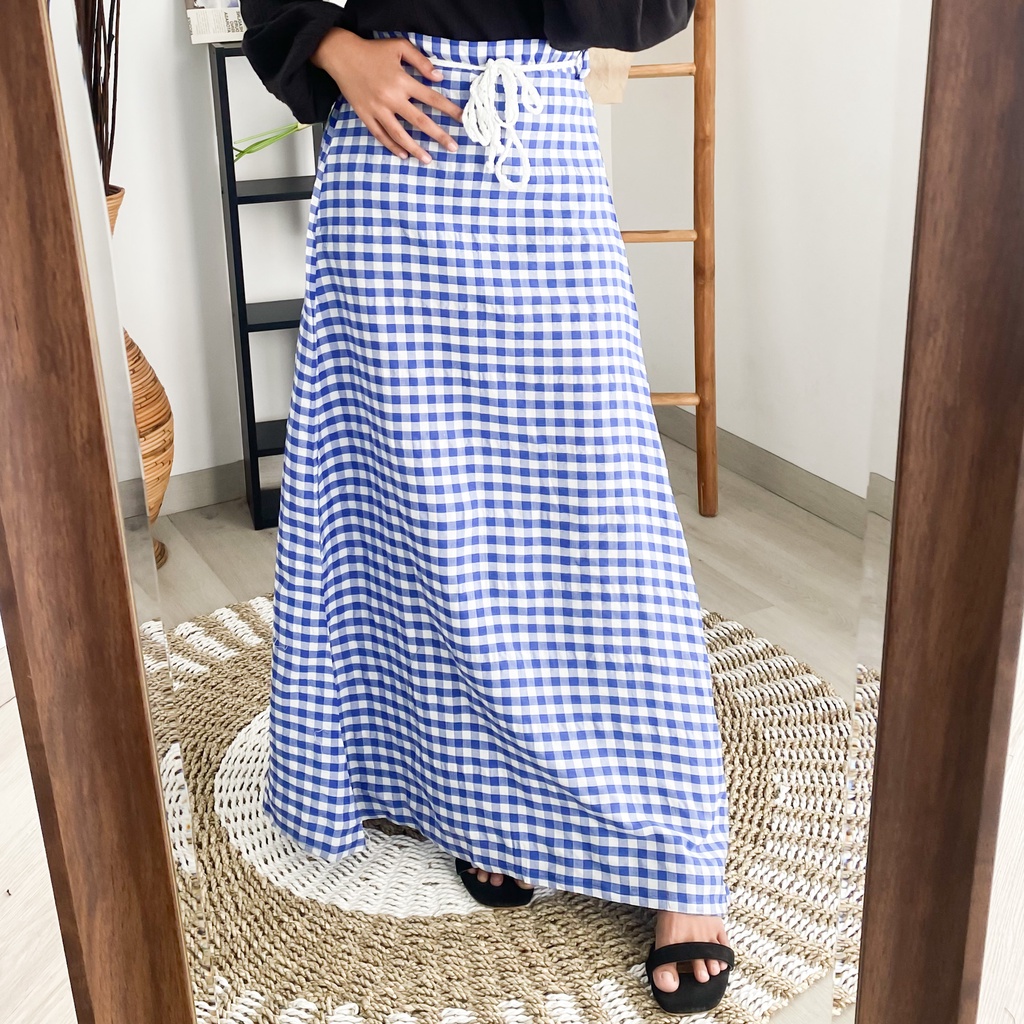 ACE SKIRT - korean skirt / rok katun kotak / wanita korea cantik / gingham murah