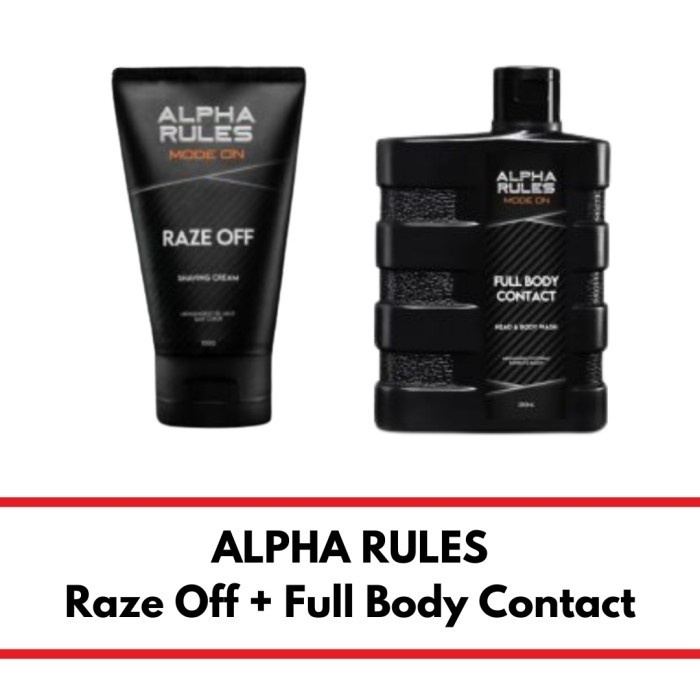 ALPHA RULES Bundling Hemat Full Body Contact + Raze Off ORIGINAL - 2in1