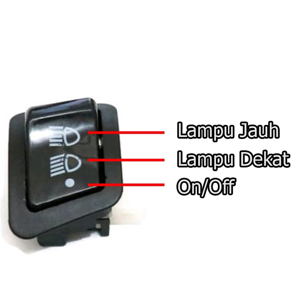 Saklar Lampu Motor Switch On Off Dim Dimmer Honda Beat Scoopy Vario 125 Revo Blade Supra X 125