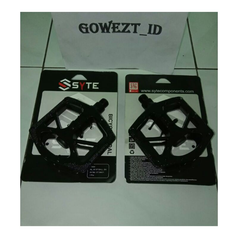 Pedal Alloy Sepeda MTB Fixie Lipat SYTE Hitam ST-M421 As Besar | High Quality