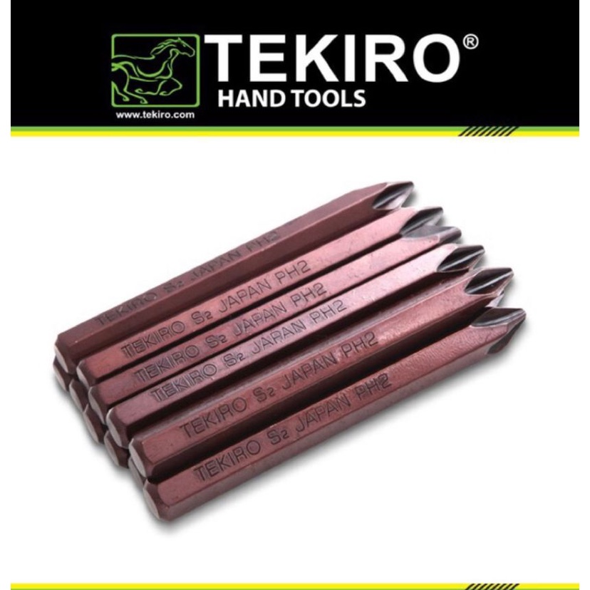 1 PCS - Mata Obeng Ketok TEKIRO PH2 PH3 80mm PLUS MINUS - Mata Obeng TKR Heavy Duty Bits