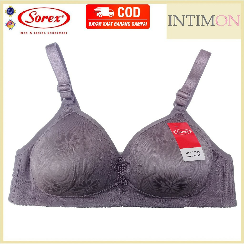 gos  Bra BH SOREX 18180 Tanpa Kawat Busa Tipis Pakaian Dalam Underwear Wanita Bra Ukuran 36/42