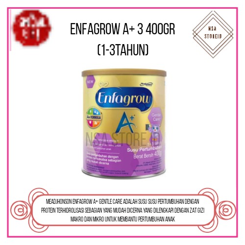 Enfagrow A+ Gentle Care 1-3 Tahun 400gr - Susu pertumbuhan Anak Enfagrow