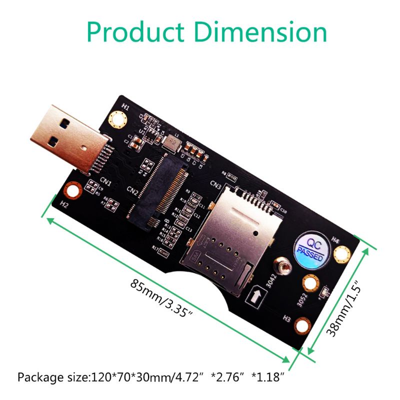 Btsg M.2 Kunci B Ke USB 3.0 Adapter Kartu Ekspanding Dengan Slot Kartu SIM 8pin Untuk WWAN/LTE