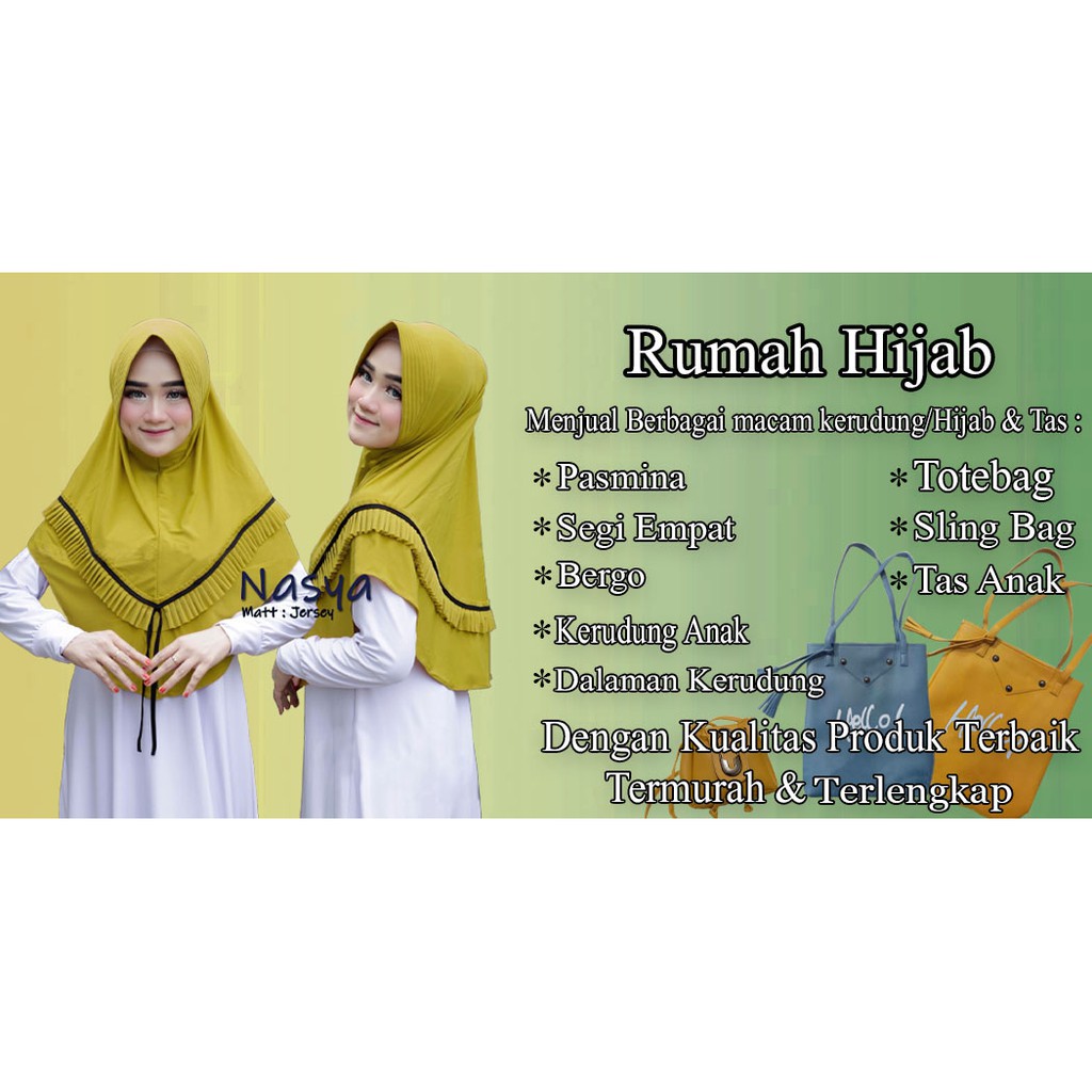 JILBAB INSTAN TERBARU HIJAB BERGO AISYAH M,L,XL,XXL KERUDUNG JUMBO JERSEY TERMURAH RUMAH HIJA'B-6